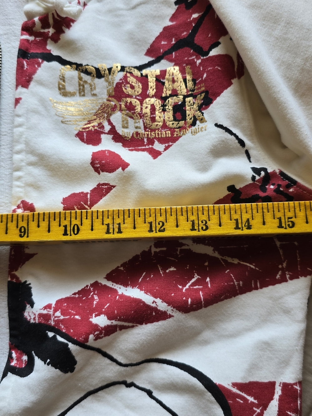 Christian Audigier Crystal Rock Embellished Graphic Zip Hoodie NWT - Picture 10 of 11